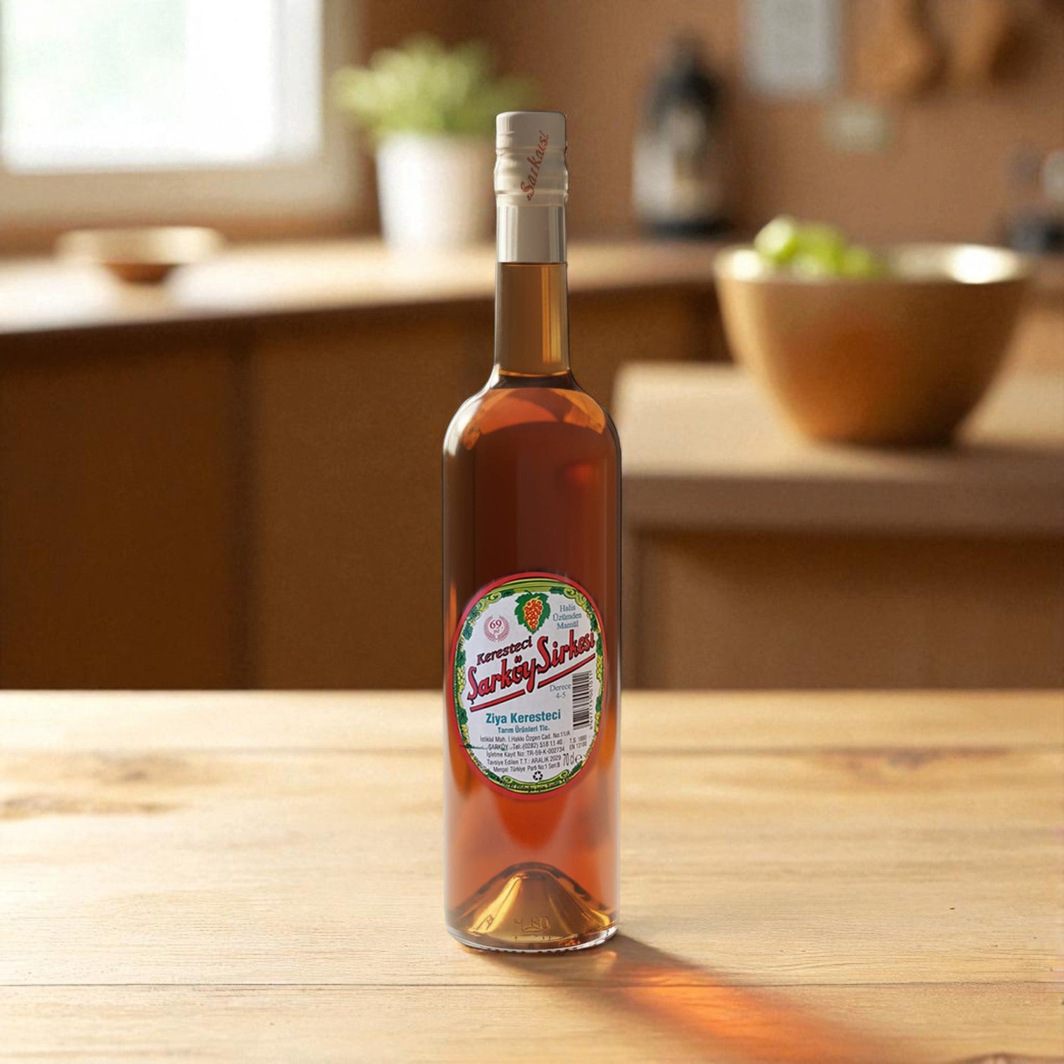 Şarköy Üzüm Sirkesi Cam Şişe Sirke Analı Doğal Fermente 0,7 Litre